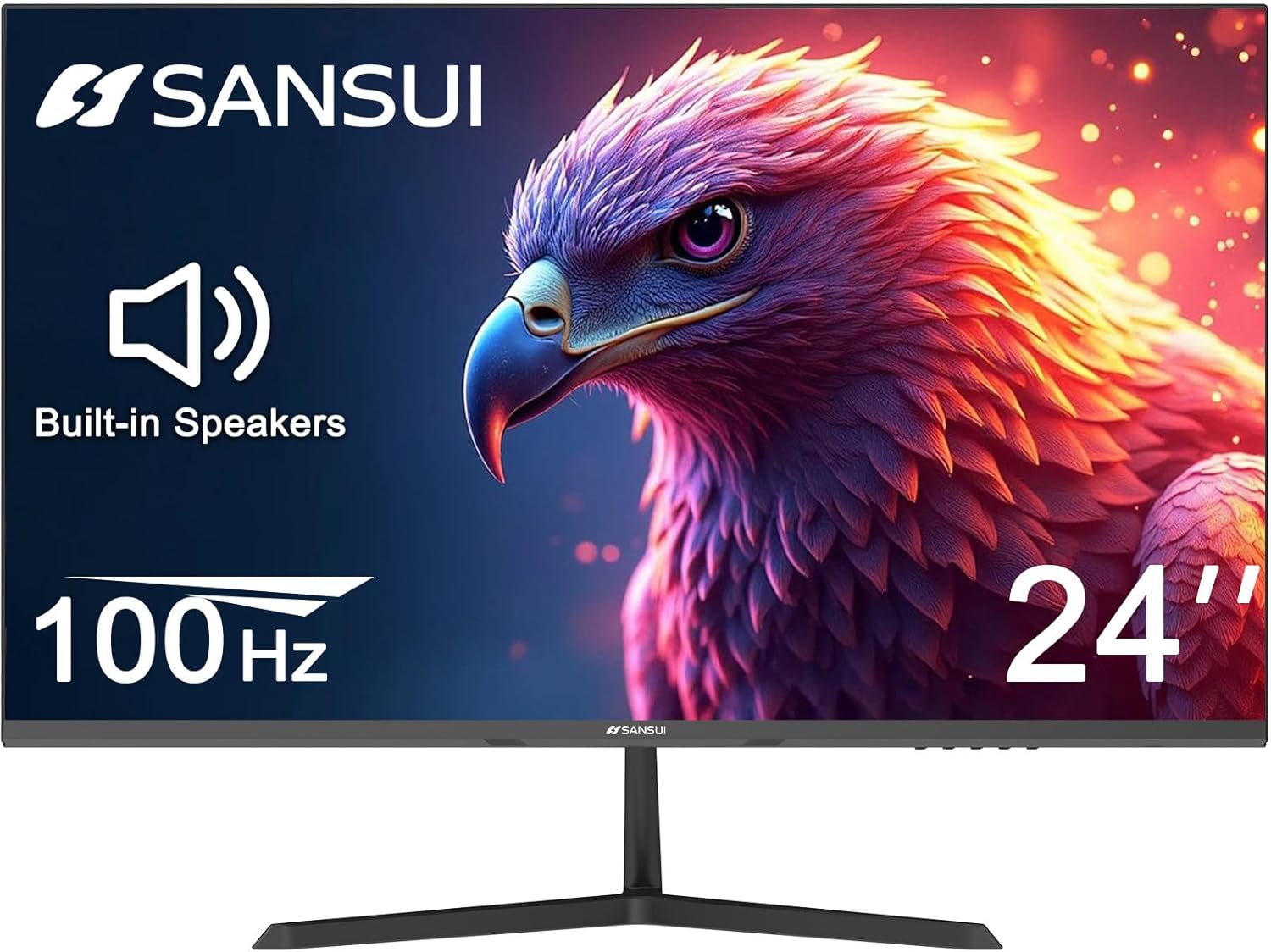 SANSUI 24 吋顯示器,IPS 顯示器電腦顯示器